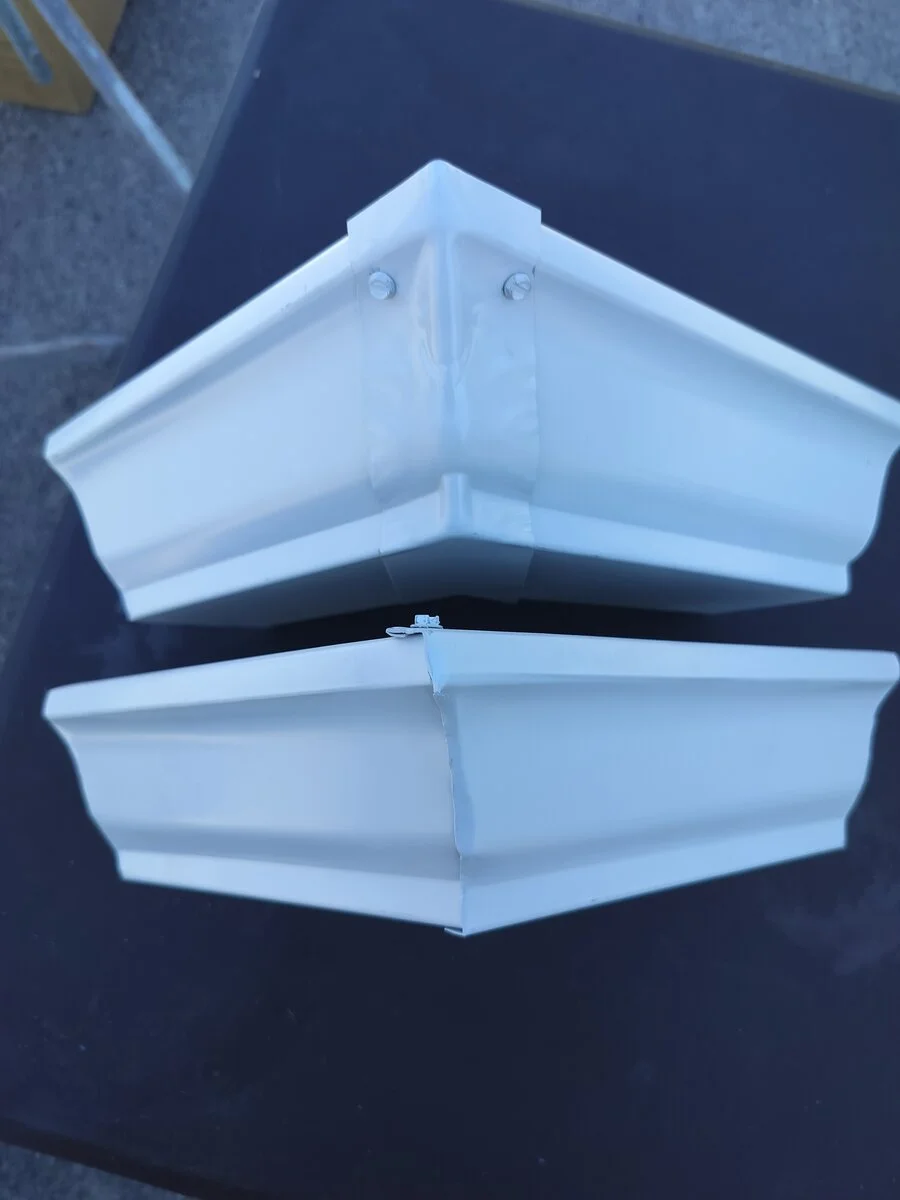 Two example gutter corners